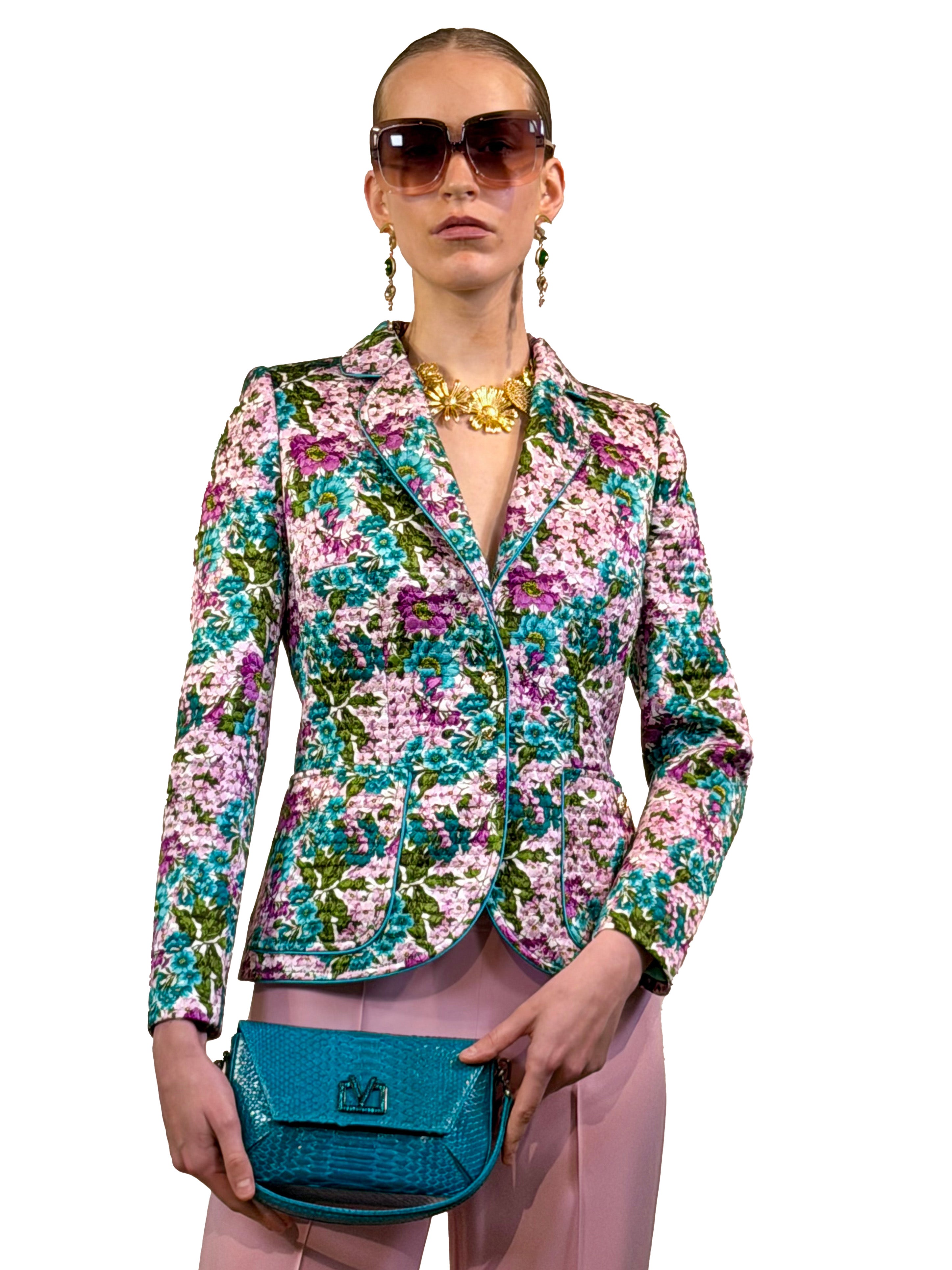 PRINTED EMBOSSED PAJAMA JACKET