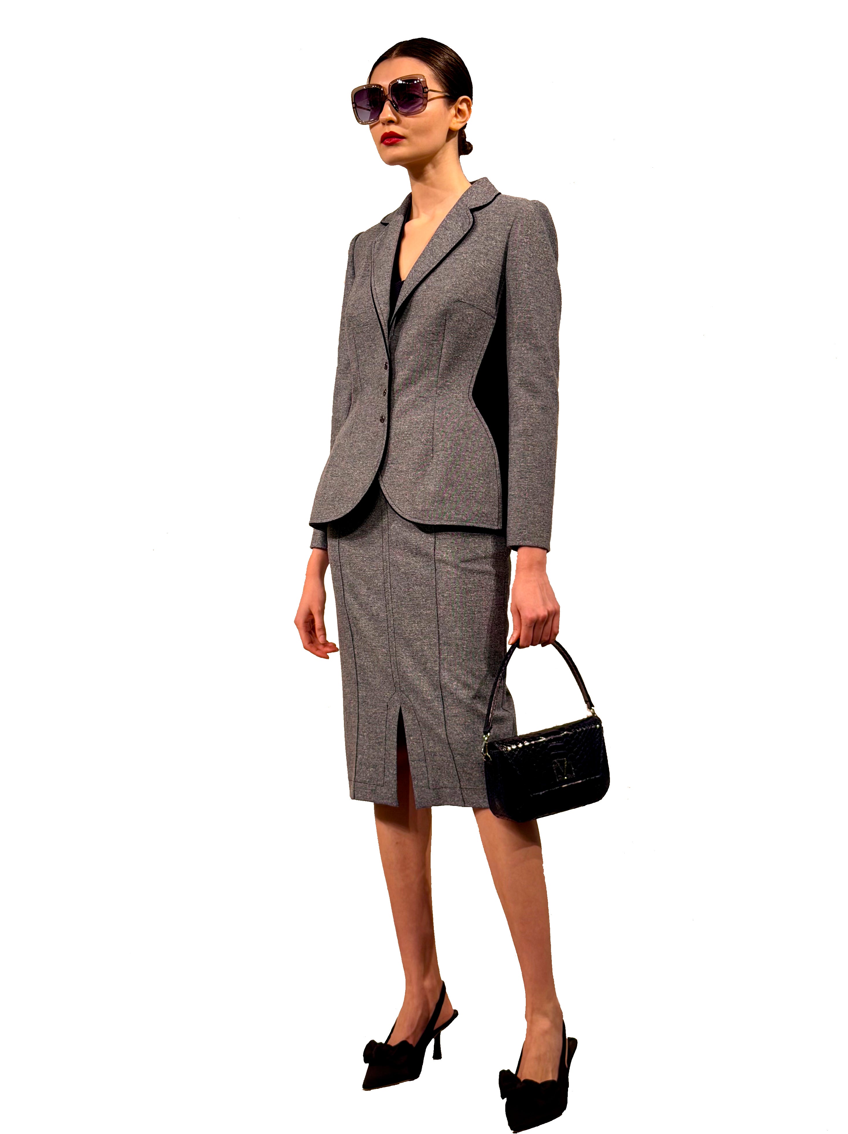 CHEVIOT PENCIL SKIRT