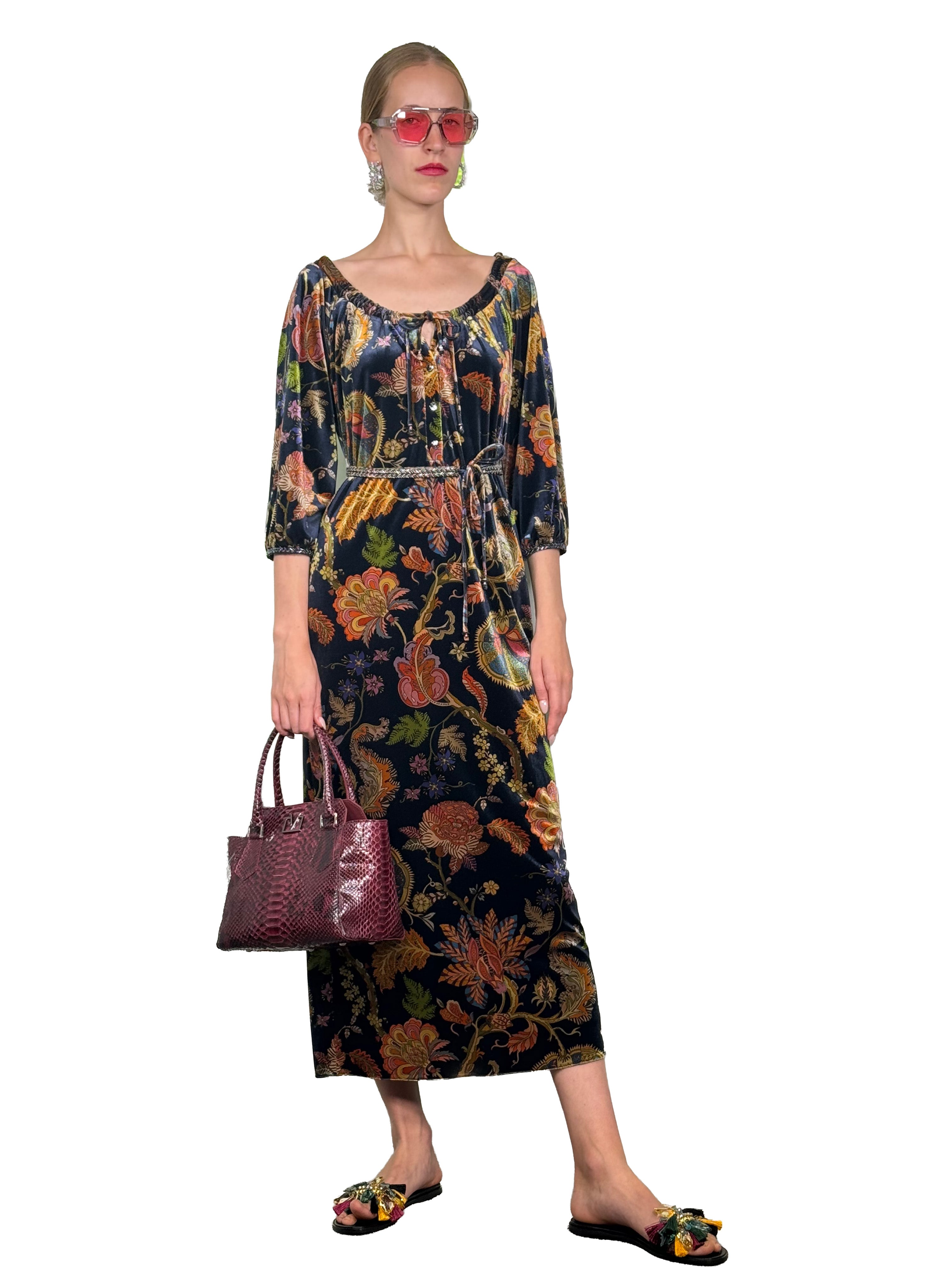 COOPER VELVET MIDI DRESS