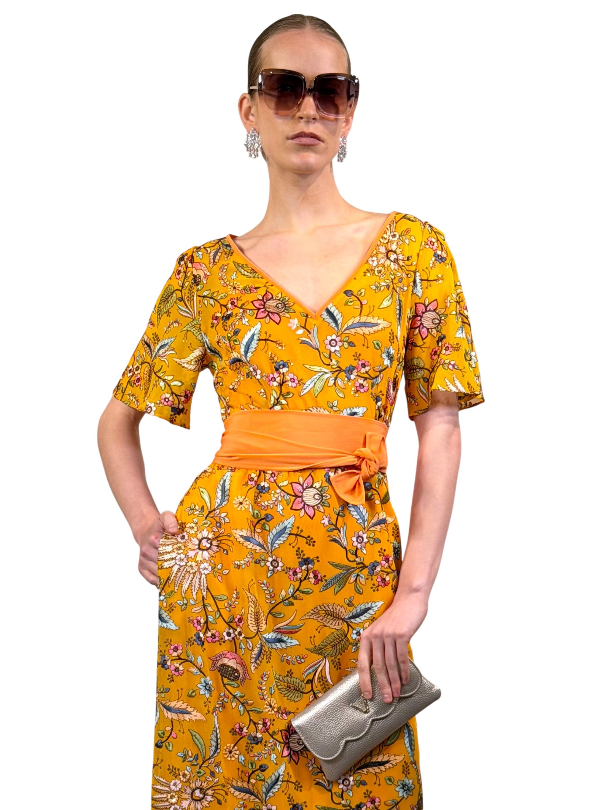 VESTIDO ARLY GASA BORDADA