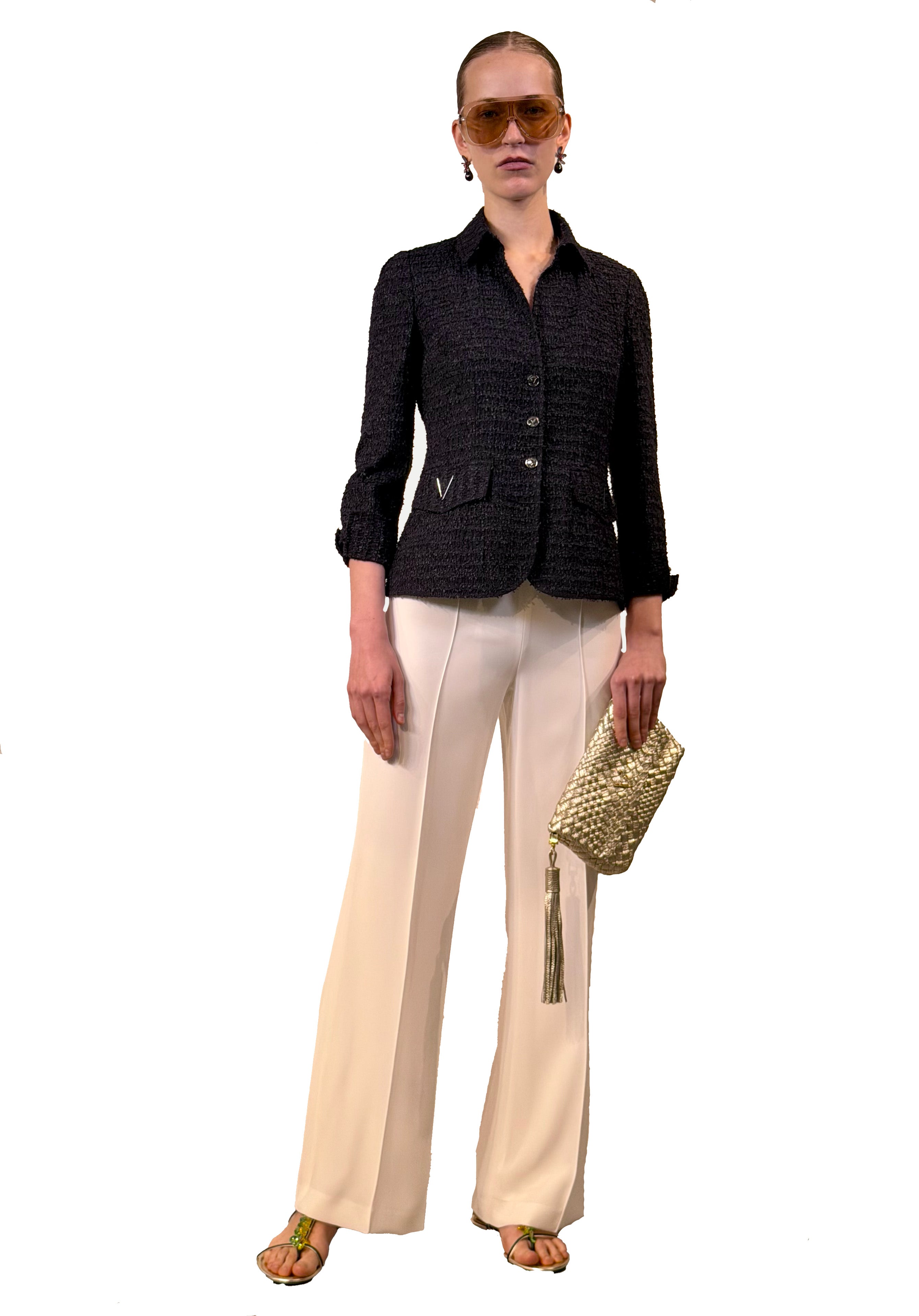 CHAQUETA CAMISERO ORGANZA RAYAS