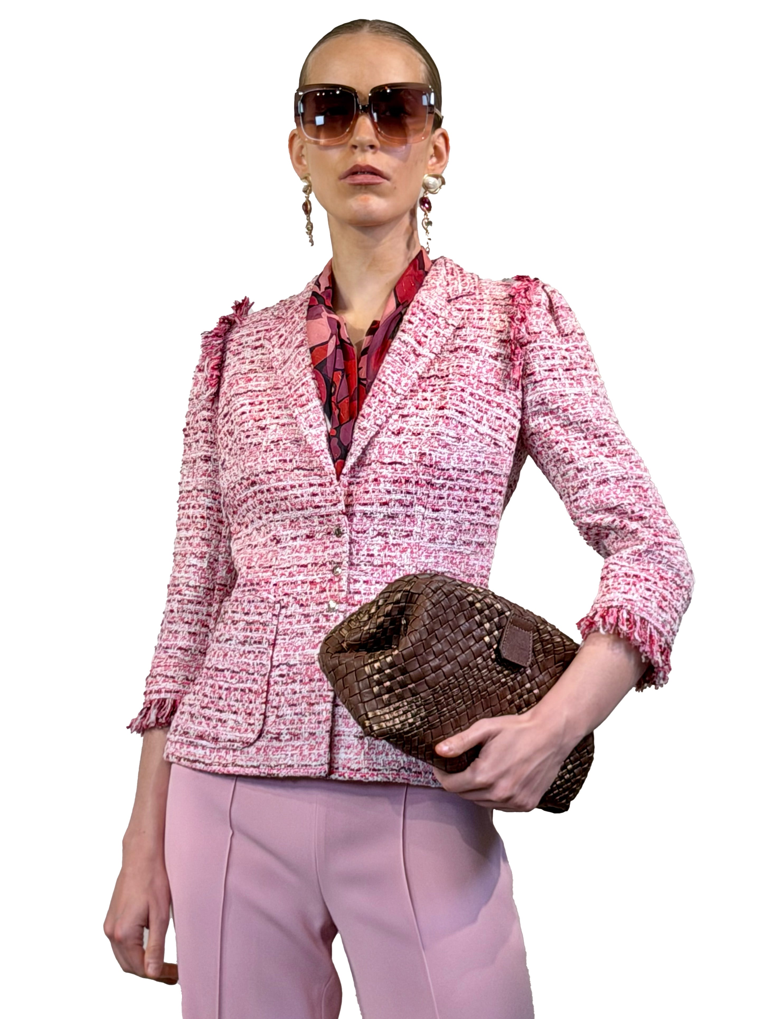 CHAQUETA PIJAMA TWEED PETALOS