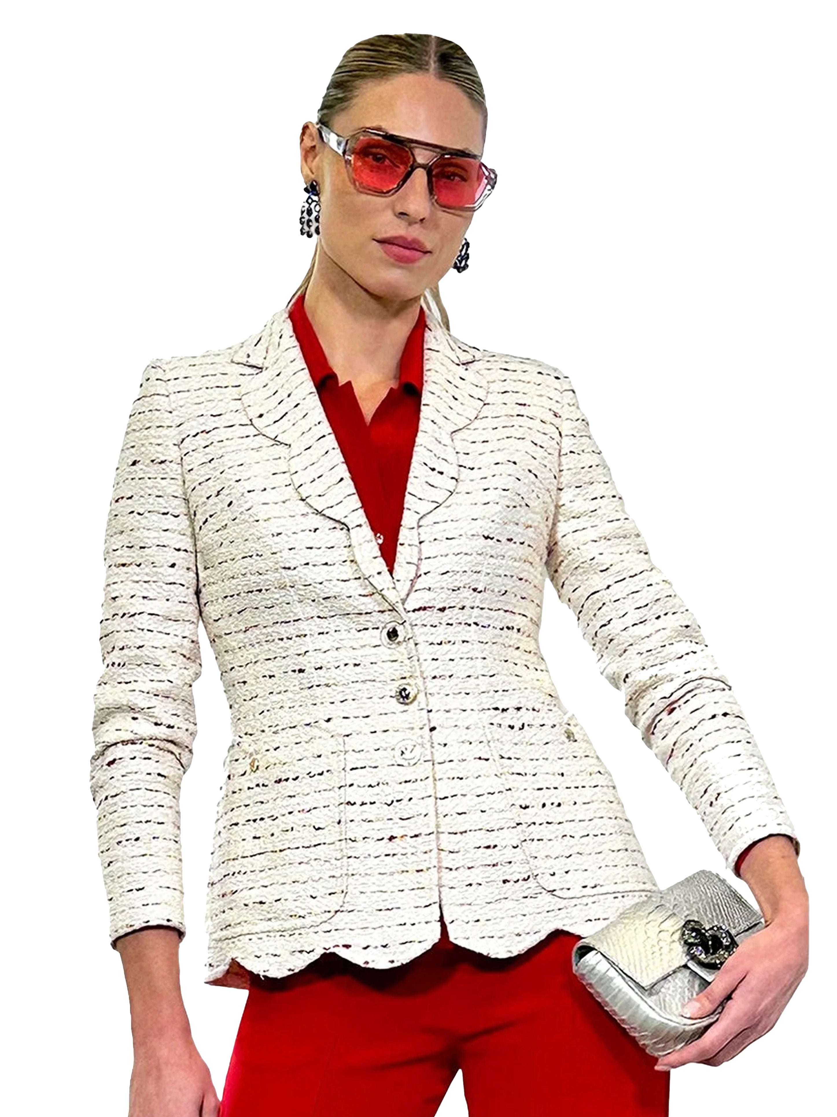 CHAQUETA SASTRE PETALOS TWEED