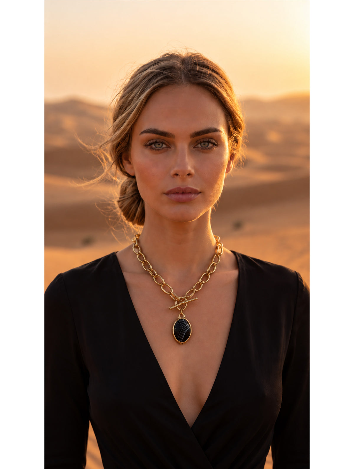 COLLAR CADENA ESLABON CUARZO