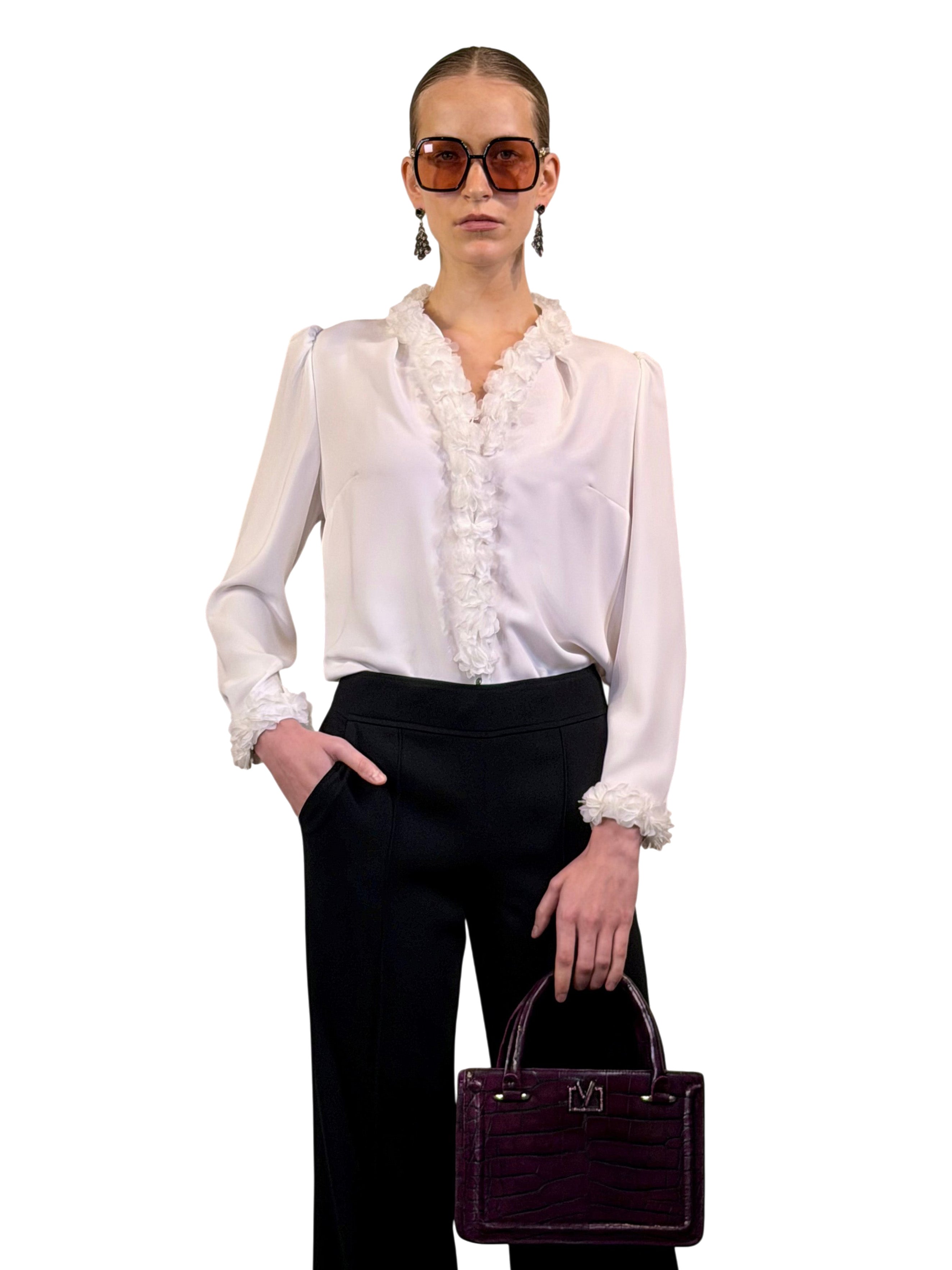 CAMISA SMOKING PETALOS