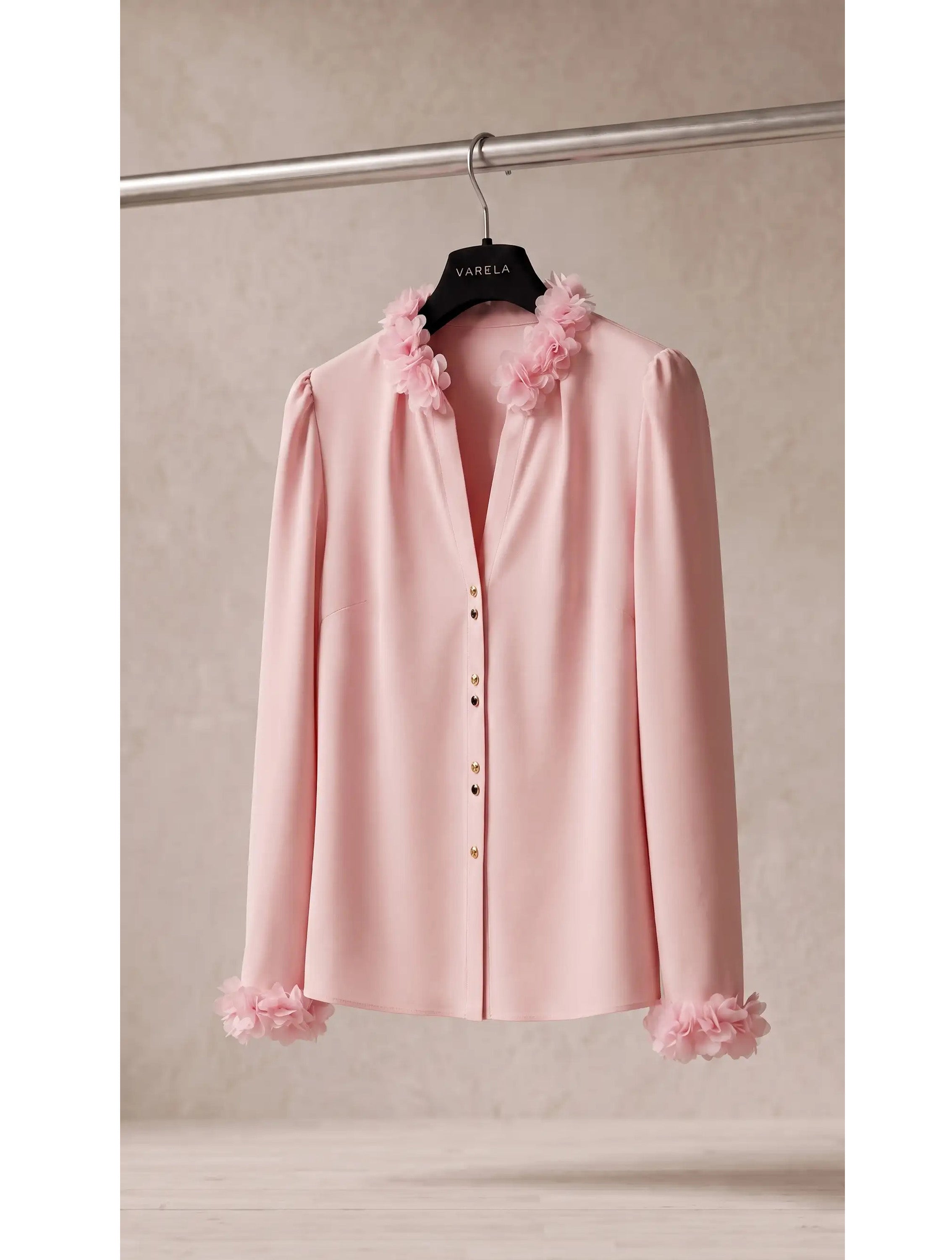 CAMISA SMOKING PETALOS