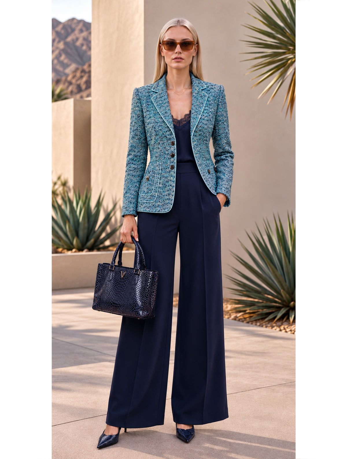 CHAQUETA SASTRE TWEED GALON