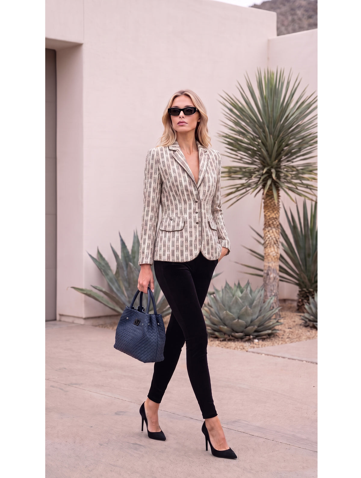 CHAQUETA TWEED CINTAS
