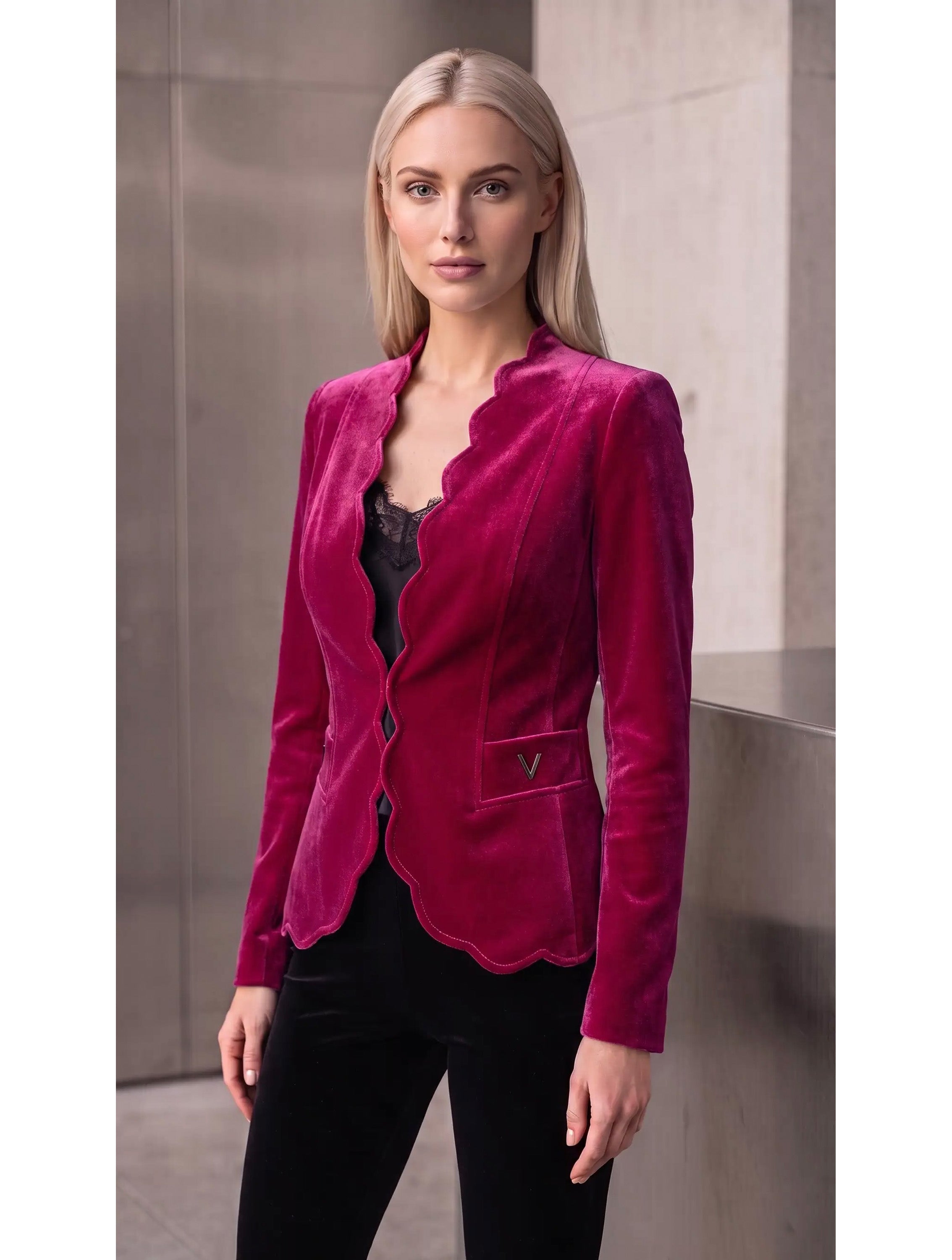 CHAQUETA FENDUE PETALOS VELVET