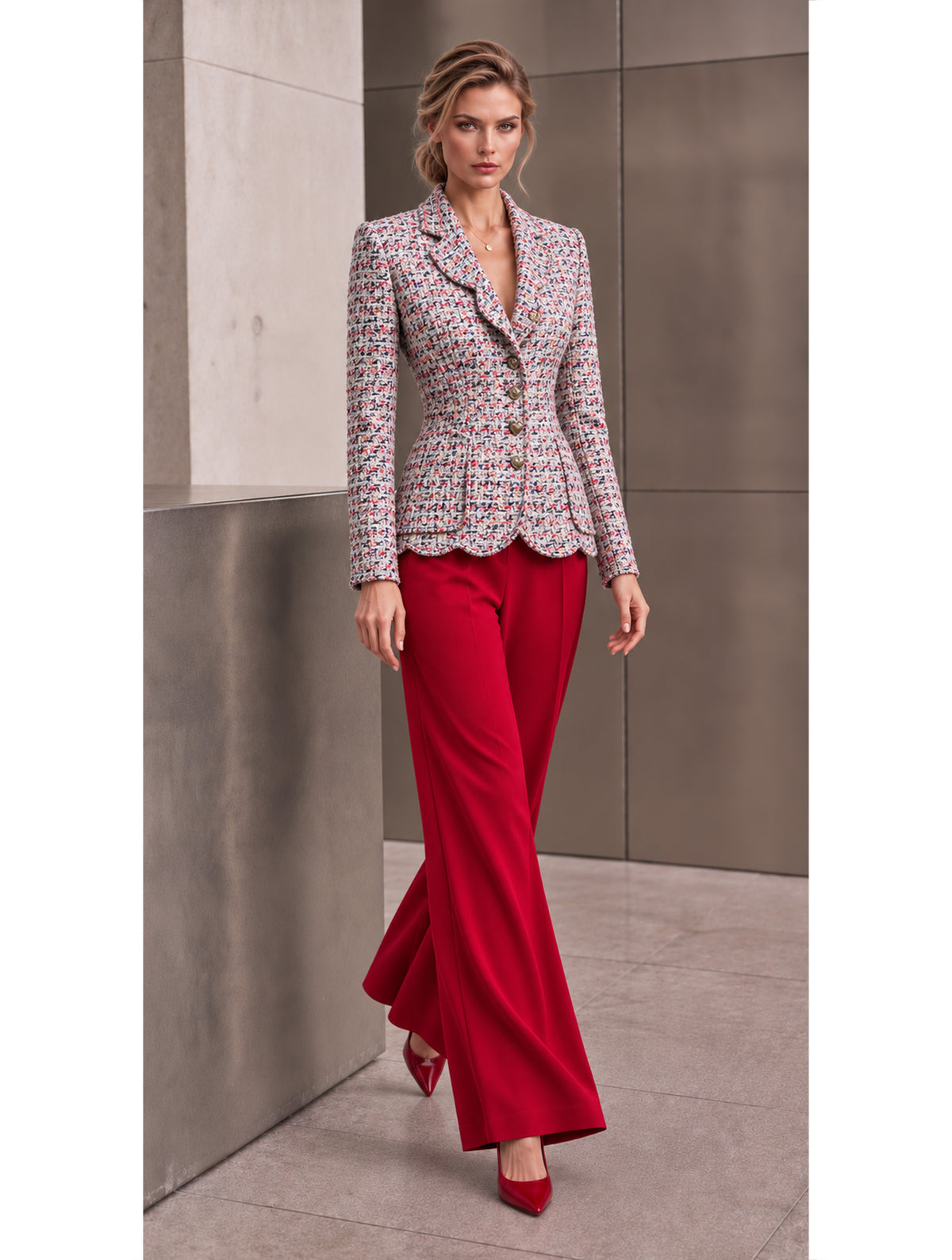 CHAQUETA TWEED PETALOS