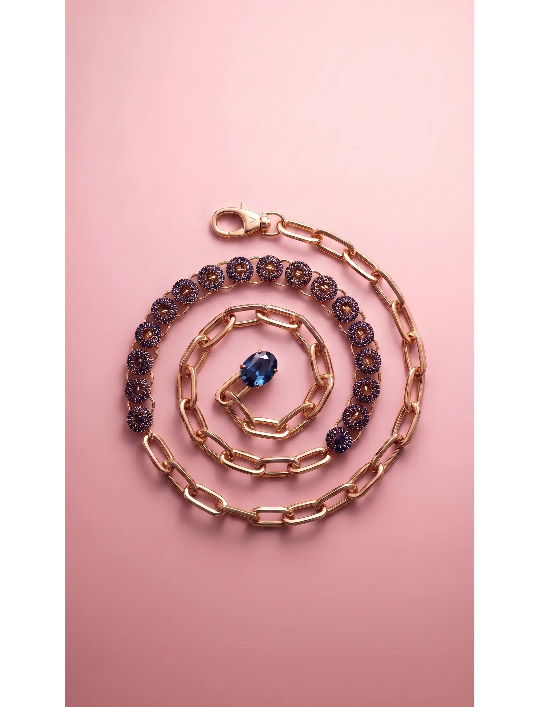 GOLD CHAIN ​​BELT CRYSTAL RINGS