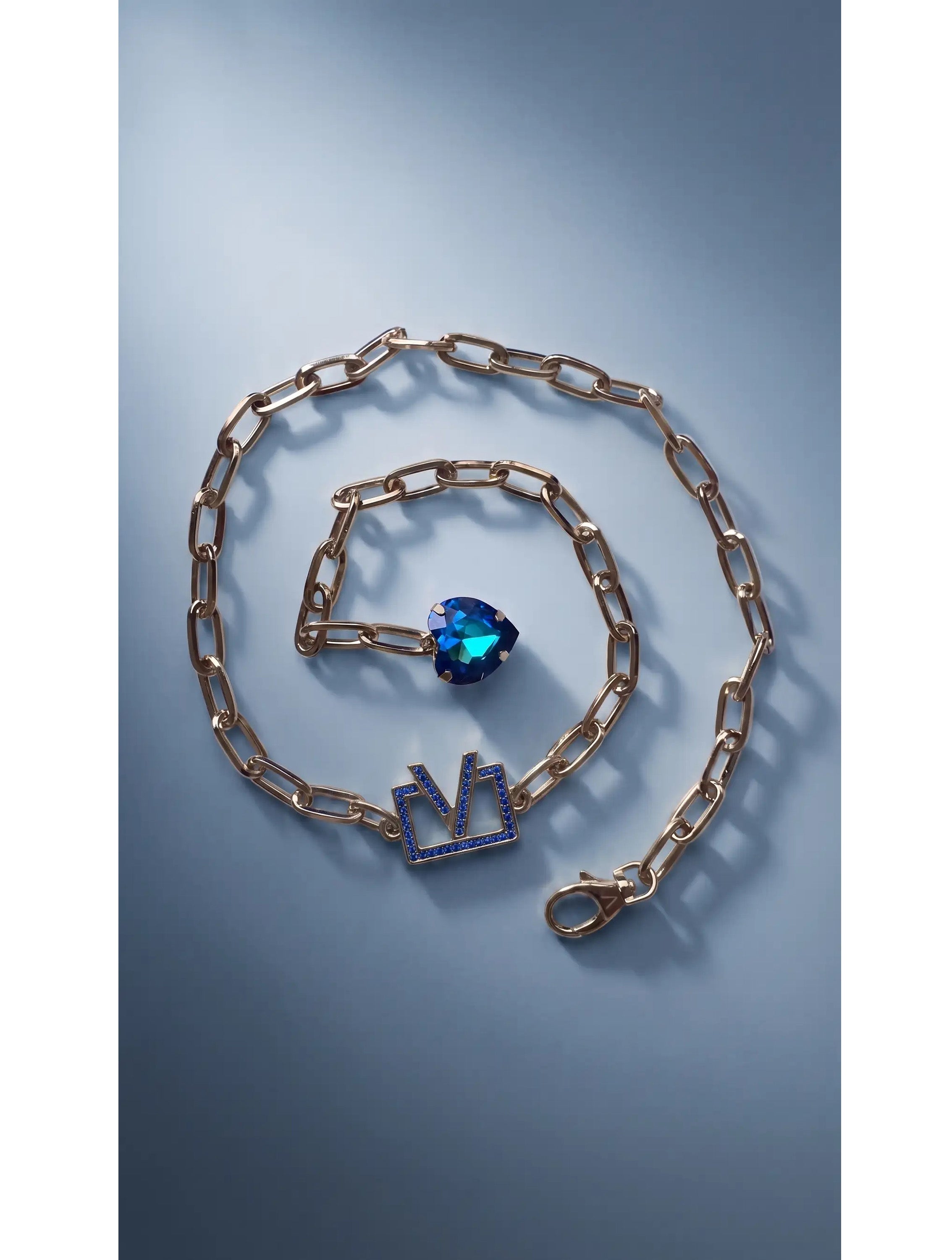 CINTURON CADENA VARELA CRISTAL GOLD