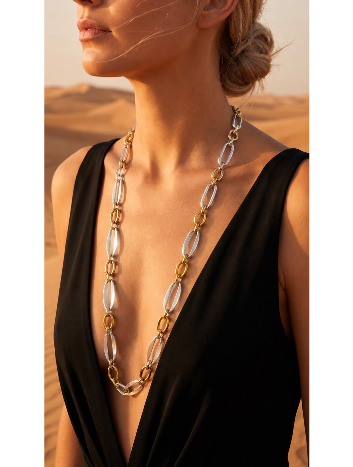 COLLAR LARGO TRENZA MIX