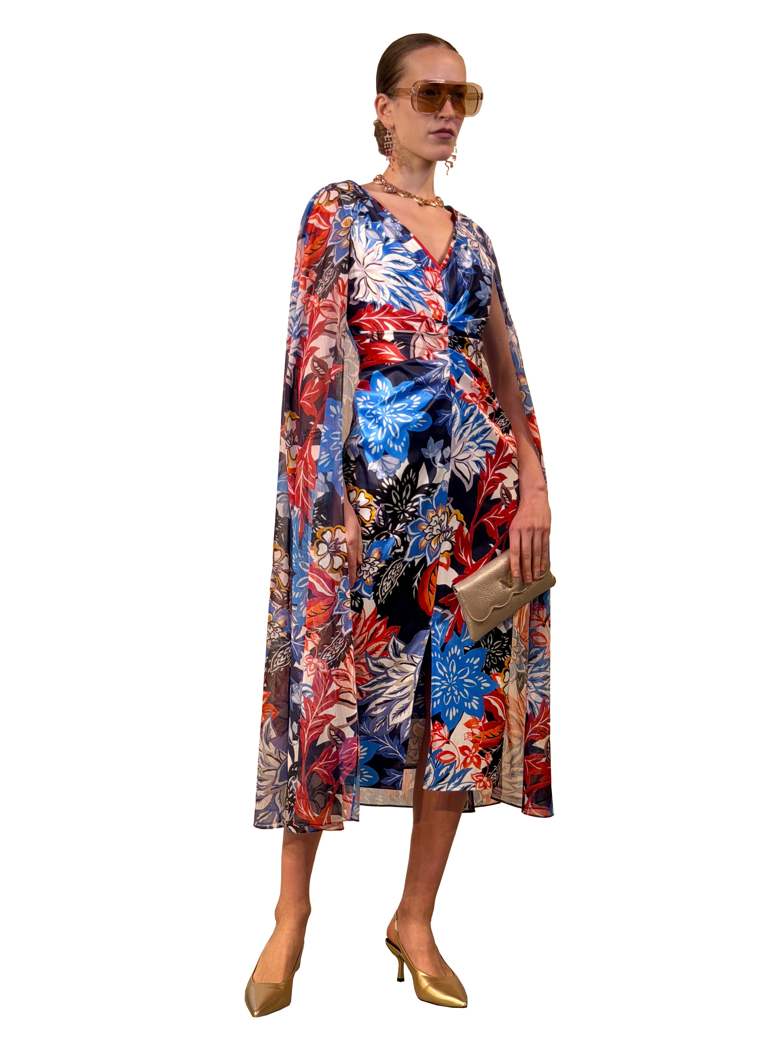 VESTIDO MIDI VIENA CAPA ESTAMPADO