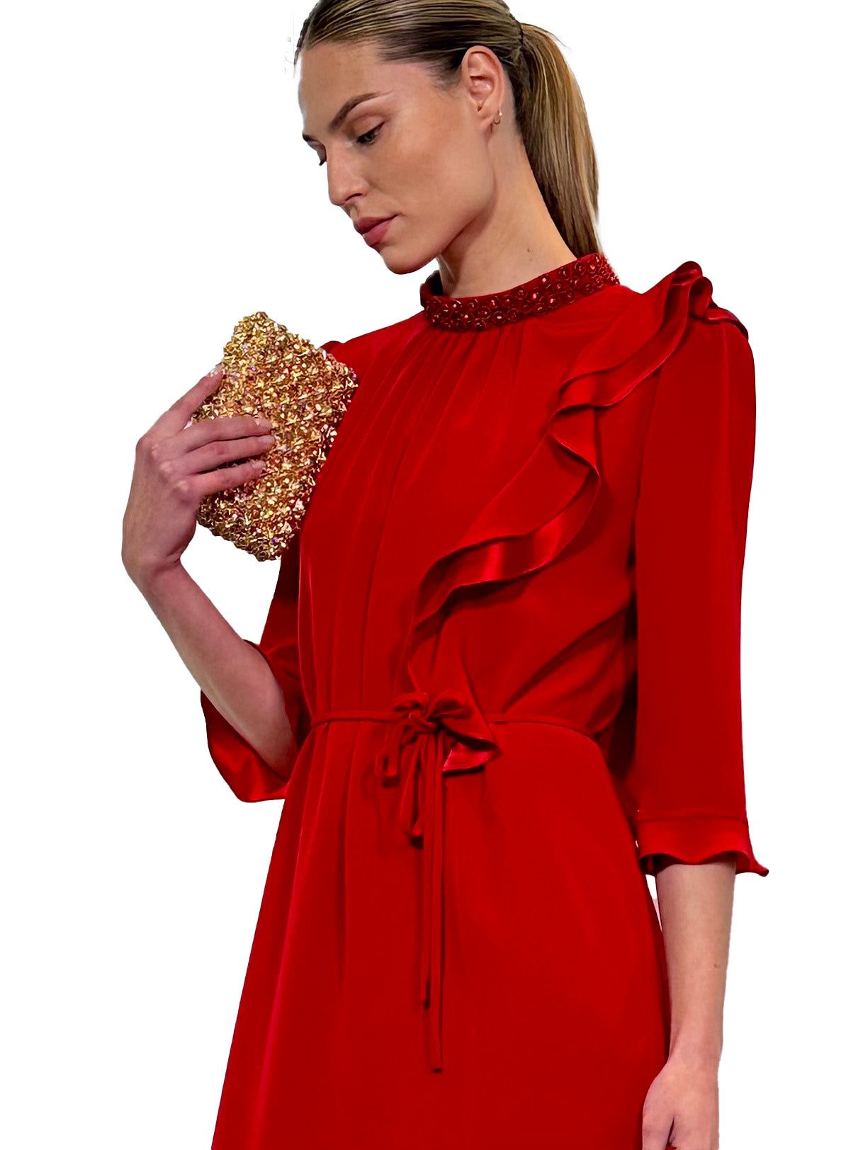 VESTIDO LARGO TUNICA CRISTAL