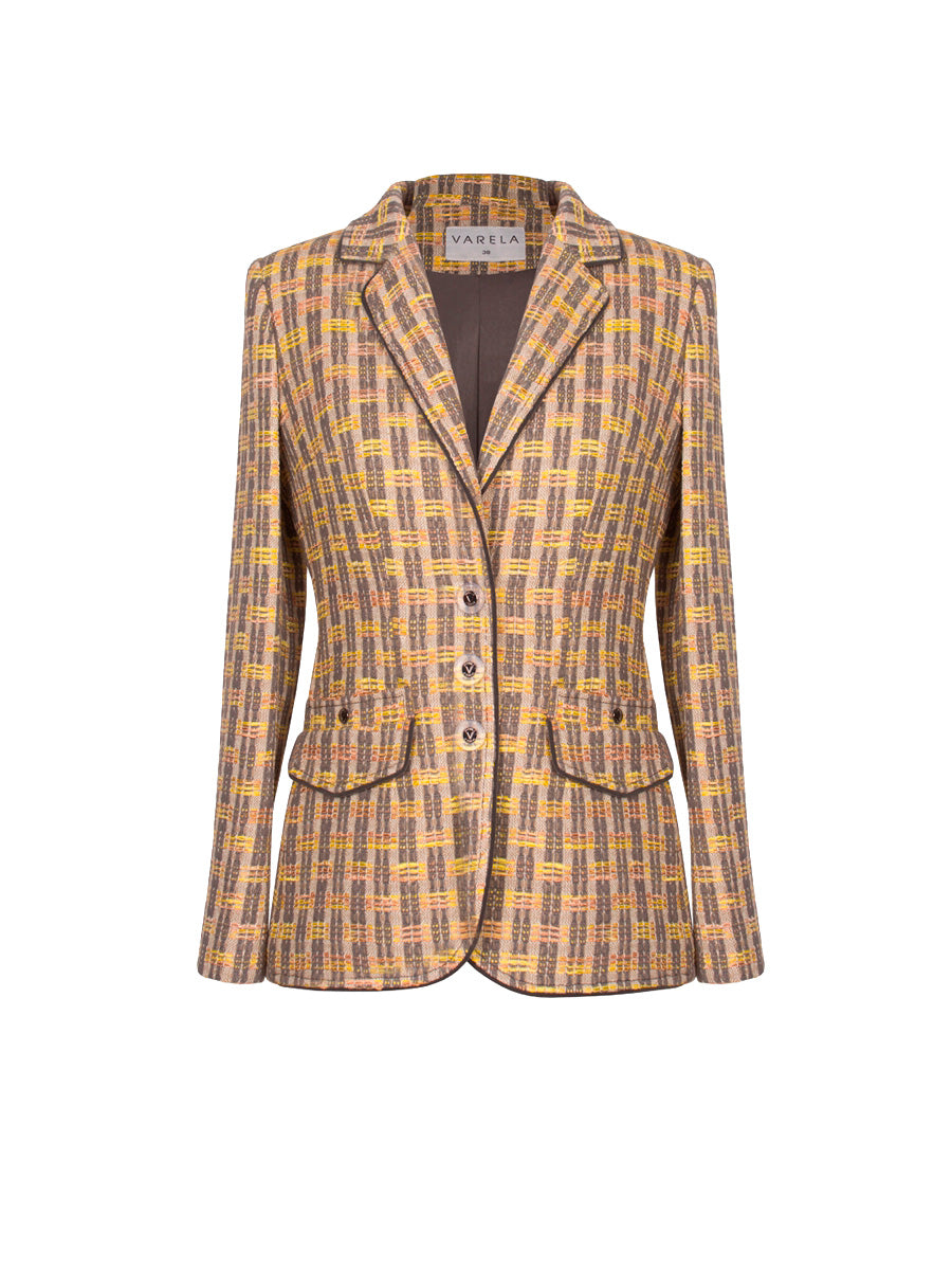 TWEED JACKET WITH RIBBONS