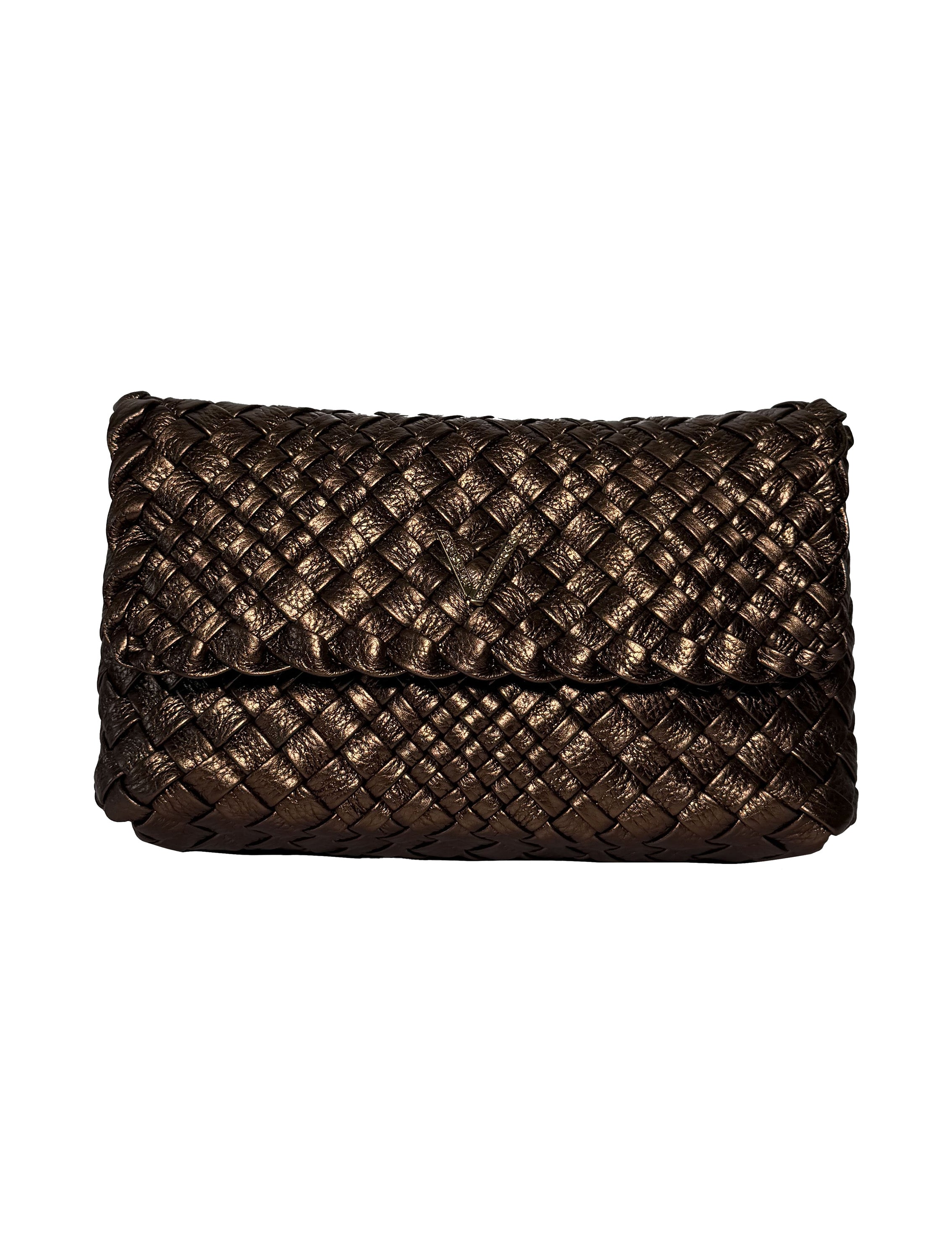 NEW MADISON V BRAIDED CLUTCH