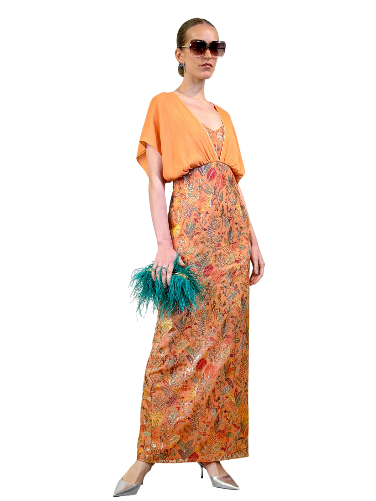 VESTIDO NEW KELSY GASA BORDADA