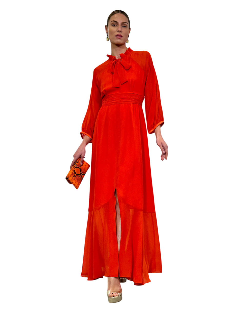 GEORGETTE AMAZON PIRATE LONG DRESS