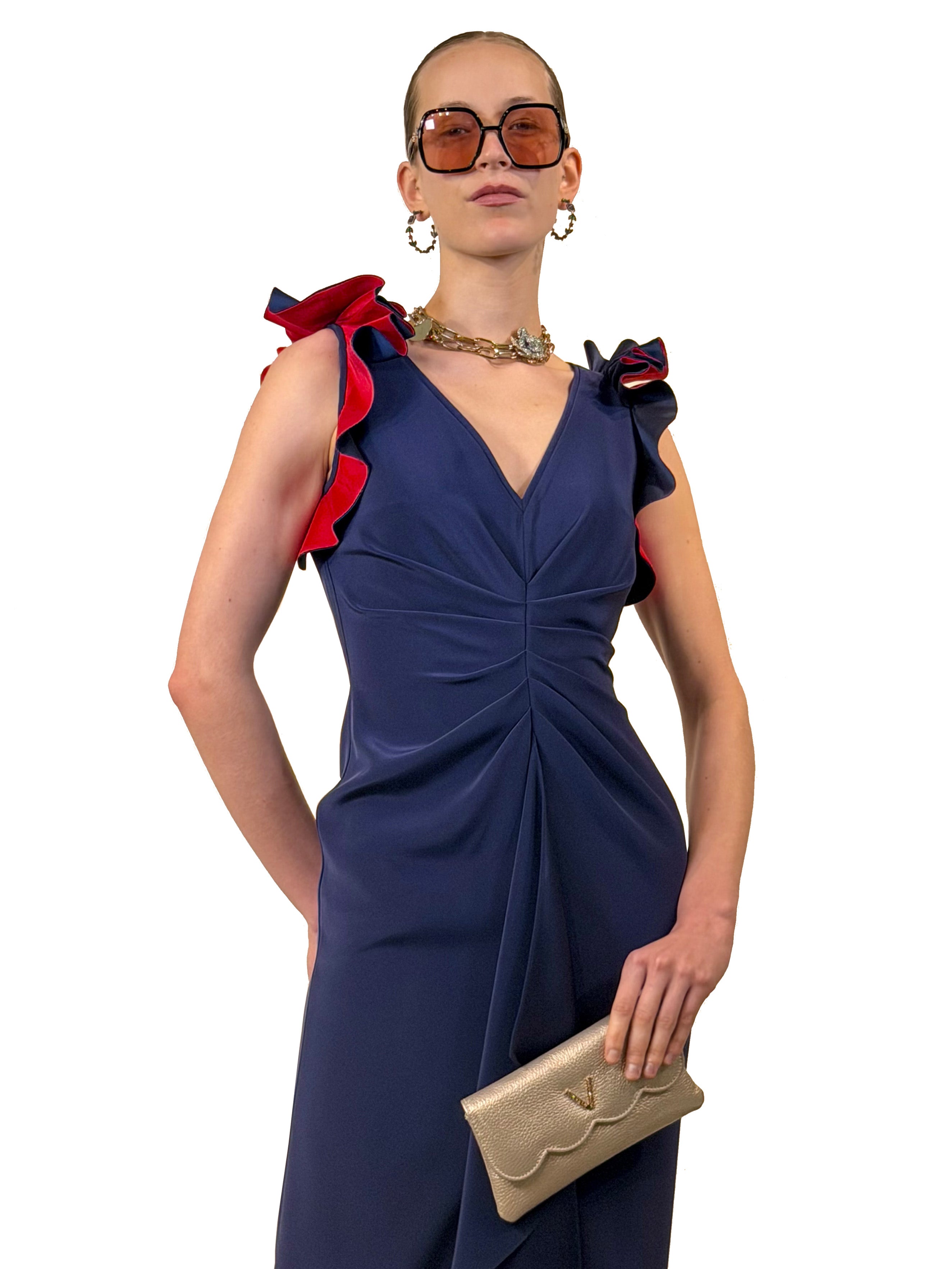 VIENNA FAN MIDI DRESS