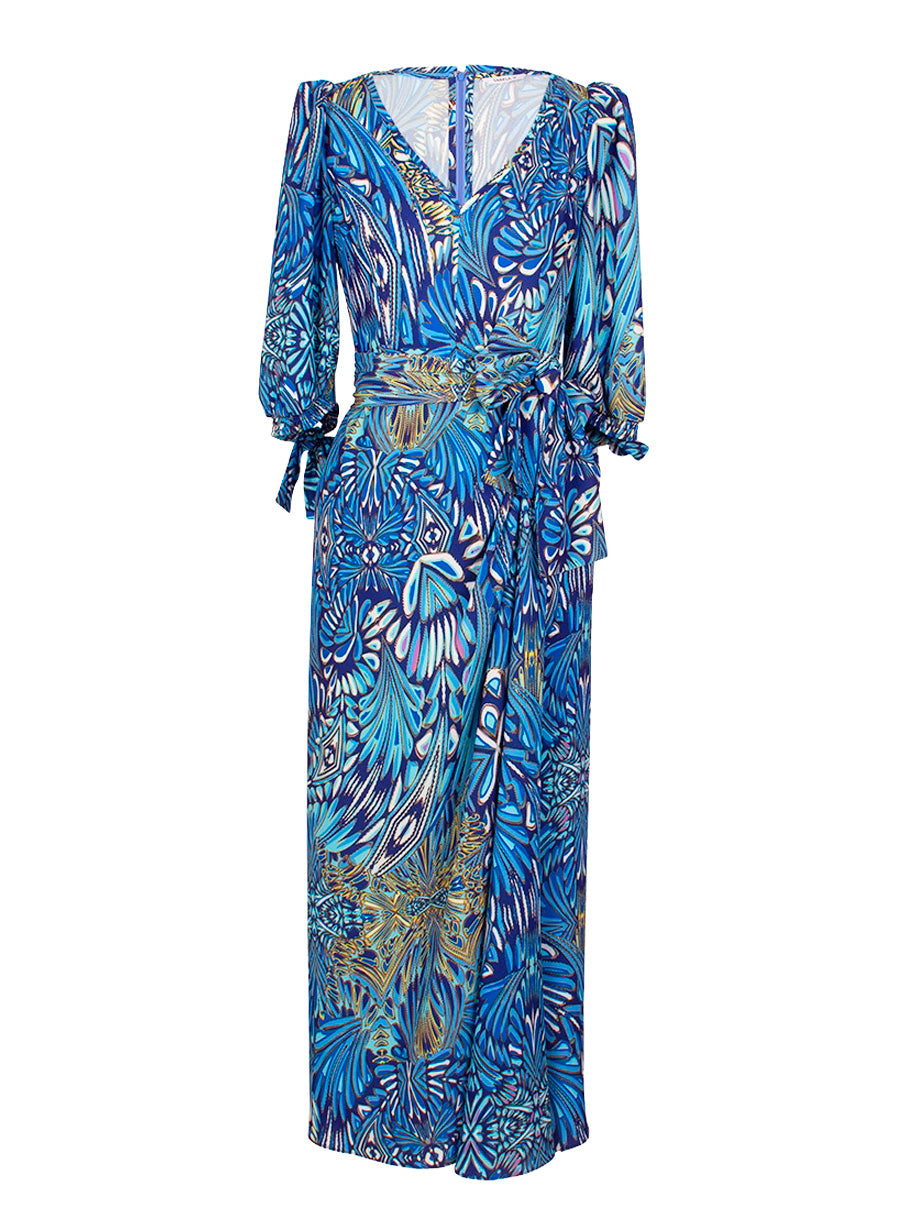 MIDI V-NECK DRESS PAREO