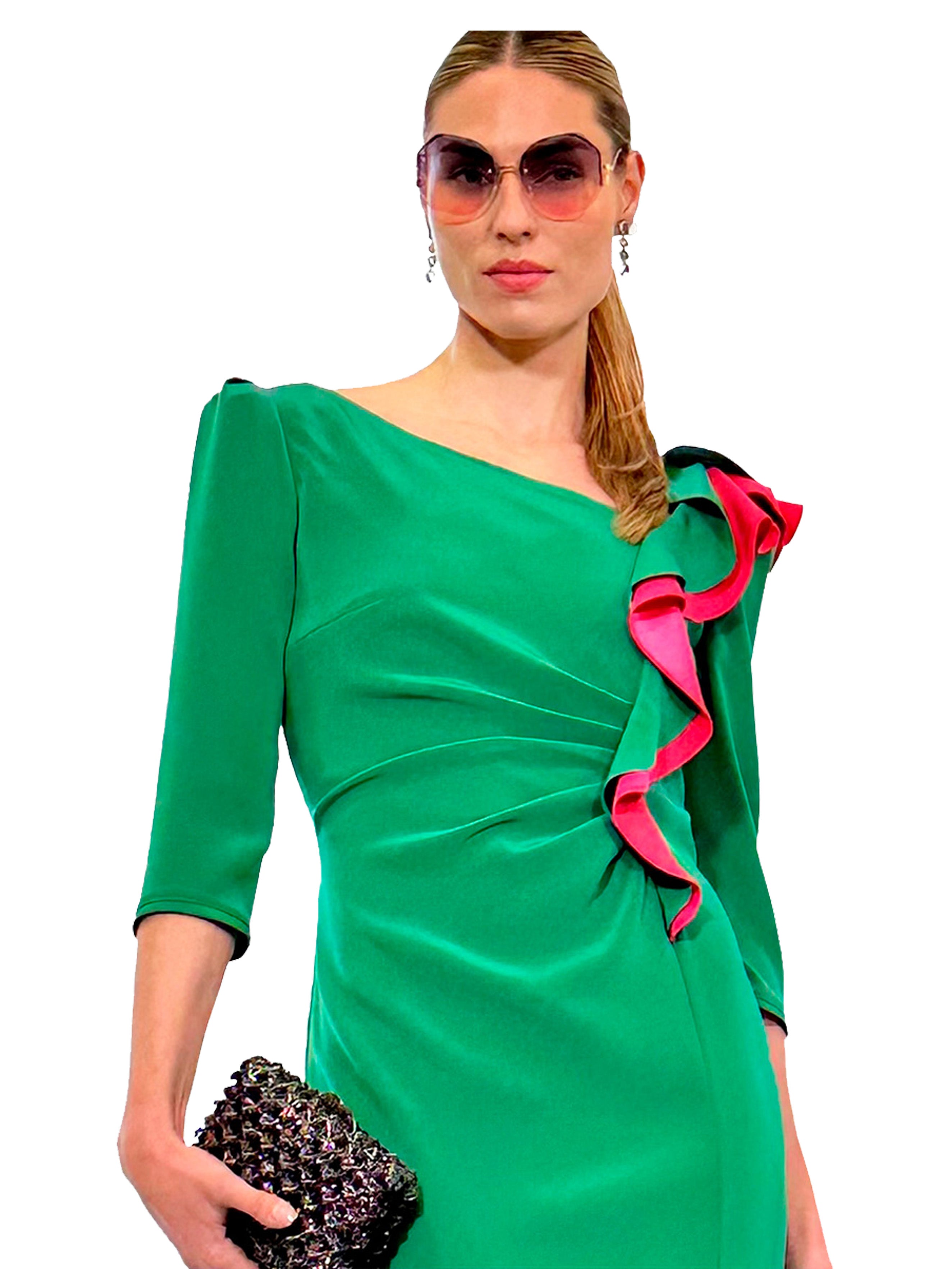 VESTIDO LARGO JORDANIA ASIMETRICO BI